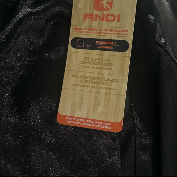 AND1 Men’s Basketball Shorts Athletic Gym Fitness Workout Long Knee Length NEW - Picture 8 of 12